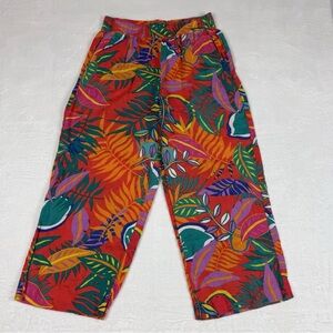 100% linen C&C  California tropical wide leg pants - Medium